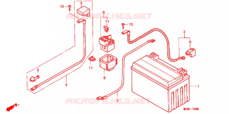 BATTERIE Honda MOTO 500 CB 2000  CB500SY