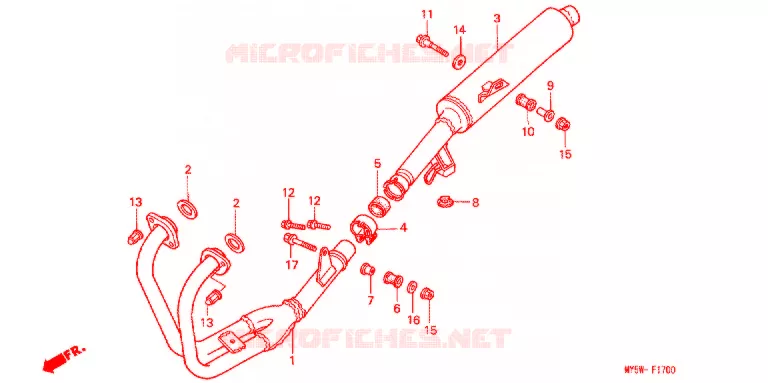 SILENCIEUX D'ECHAPPEMENT Honda MOTO 500 CB 2000  CB500SY