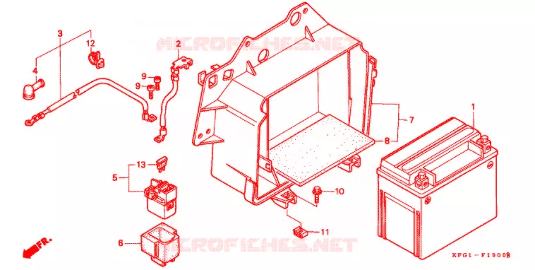 BATTERIE Honda SCOOTER 250 FORSIGHT 2000  FES250X