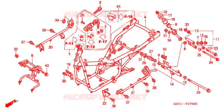 CADRE Honda SCOOTER 250 FORSIGHT 2000  FES250X
