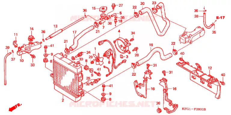 RADIATEUR Honda SCOOTER 250 FORSIGHT 2000  FES250X