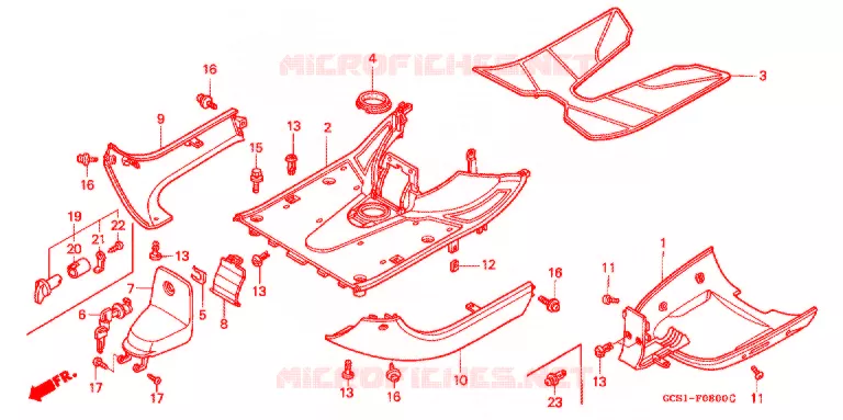 MARCHE PIEDS Honda SCOOTER 100 LEAD 2000  NH100X