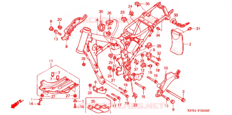 CADRE Honda MOTO 230 SL 1999  SL230X