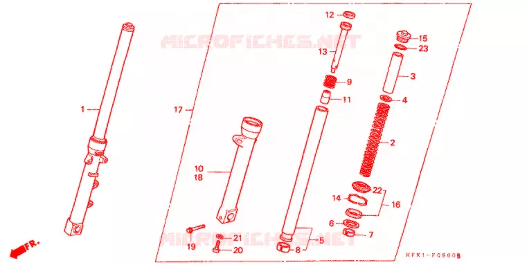 FOURCHE Honda MOTO 250 VTR 2000  VTR250Y
