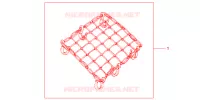 FILET BAGAGES NOIR pour Honda CB 500 1999