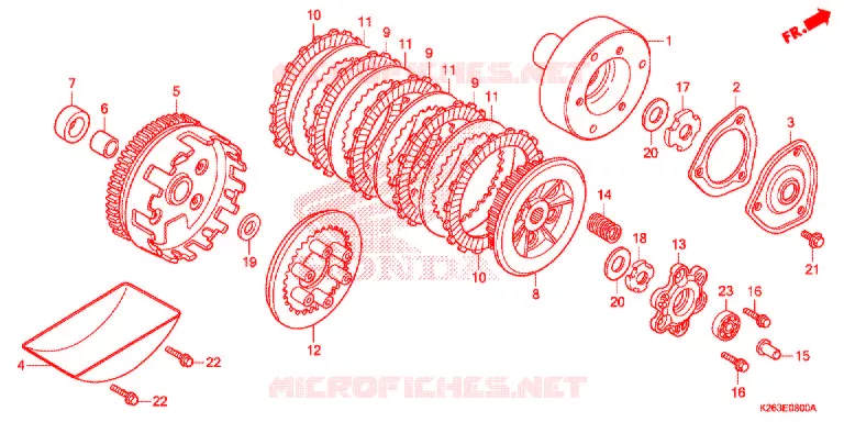 EMBRAYAGE Honda MOTO 125 MSX 2013  MSX125D