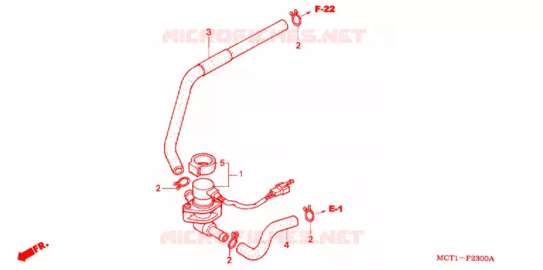 VALVE DE COMMANDE D'INJECTION D'AIR Honda SCOOTER 600 SILVERWING 2002  FJS6001