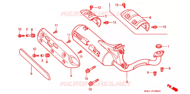 SILENCIEUX D'ECHAPPEMENT Honda SCOOTER 100 LEAD 2001  NH1001