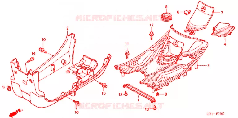 MARCHE PIEDS Honda SCOOTER 50 DIO 2001  SKX501
