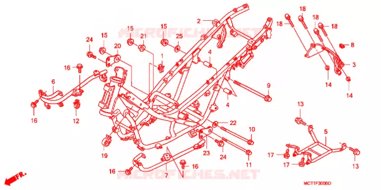 CADRE Honda SCOOTER 600 SILVERWING 2002  FJS6002