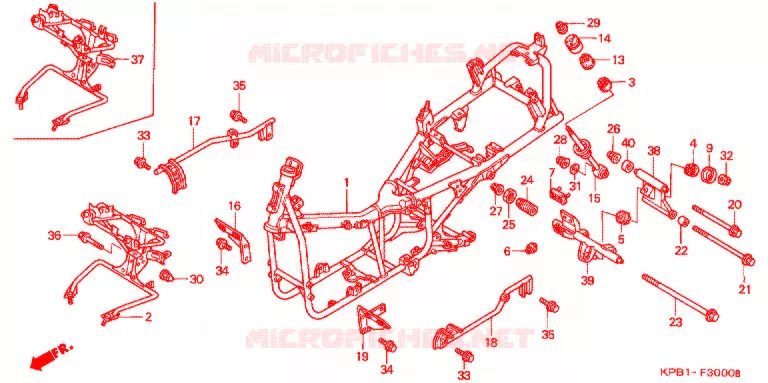 CADRE Honda SCOOTER 250 FORZA 2002  NSS250A2_3J