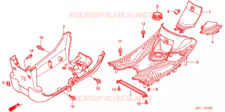 MARCHE PIEDS Honda SCOOTER 50 DIO 2002  SKX502