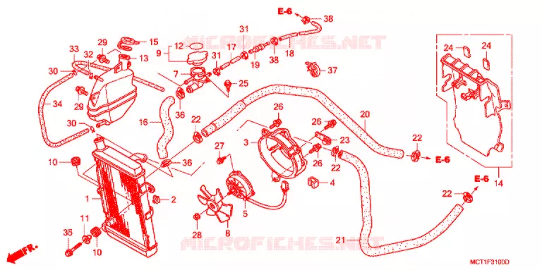 RADIATEUR Honda SCOOTER 600 SILVERWING 2003  FJS600A3_J
