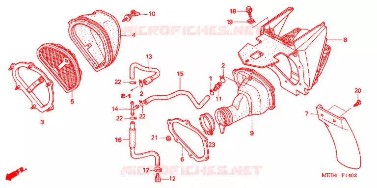 FILTRE A AIR  Honda MOTO 450 CRF 2007  CRF450R7