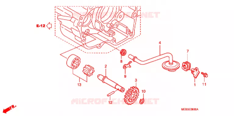 POMPE A HUILE Honda MOTO 450 CRF 2004  CRF450R4