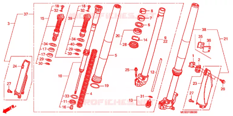 FOURCHE Honda MOTO 450 CRF 2002  CRF450R2