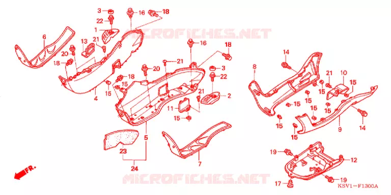 MARCHE PIEDS Honda SCOOTER 250 FORZA 2004  NSS250C4
