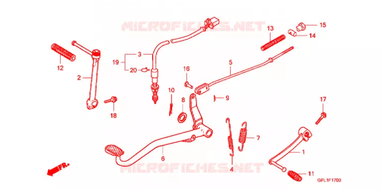 PEDALE - KICK Honda MOTO 50 MONKEY 2004  Z50J4_M