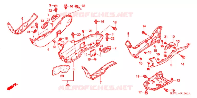 MARCHE PIEDS Honda SCOOTER 250 FORZA 2005  NSS2505_J
