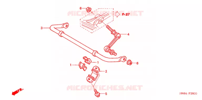 BARRE ANTI ROULIS Honda ATV 650 FOURTRAX 2005  TRX650FGA5
