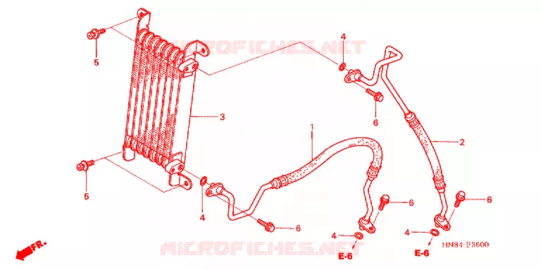 RADIATEUR D'HUILE Honda ATV 650 FOURTRAX 2005  TRX650FGA5