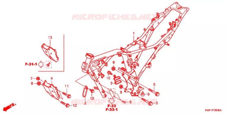 CADRE Honda MOTO 125 CBF 2011  CBF125MB