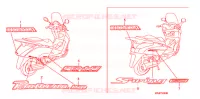 AUTOCOLLANTS pour Honda S WING 125 FES 2008