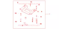 SUPPORT PLATINE ARRIERE pour Honda PANTHEON 150 FES 2003