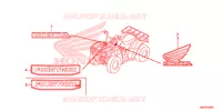 AUTOCOLLANTS pour Honda TRX 250 FOURTRAX RECON Electric Shift 2016