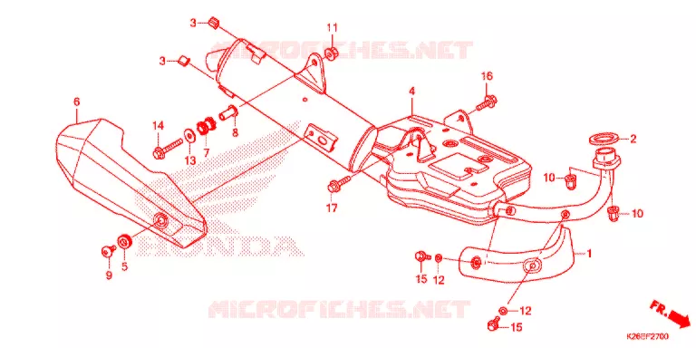 SILENCIEUX D'ECHAPPEMENT Honda MOTO 125 MSX 2016  MSX125G