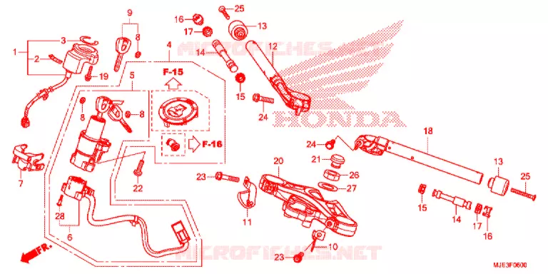 GUIDON - TE DE FOURCHE Honda MOTO 650 CBR 2017  CBR650FG