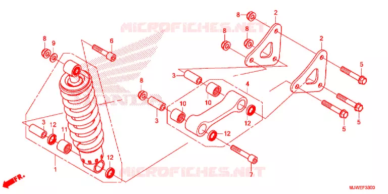 AMORTISSEUR ARRIERE Honda MOTO 500 CBR 2016  CBR500RAG