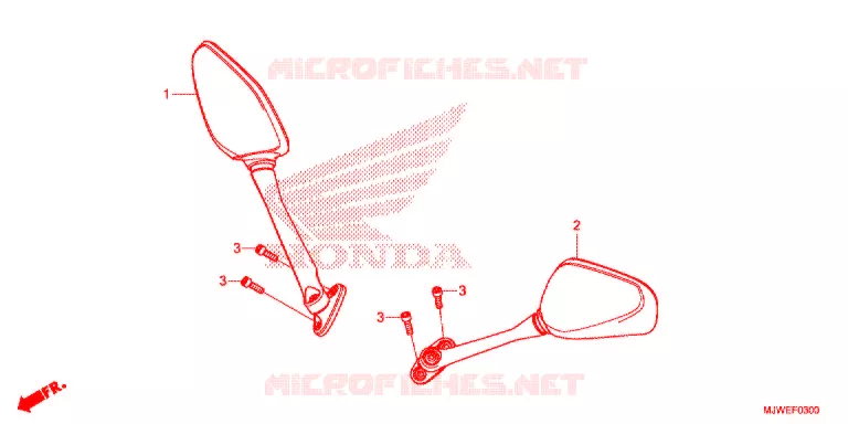 RETROVISEUR Honda MOTO 500 CBR 2016  CBR500RAG