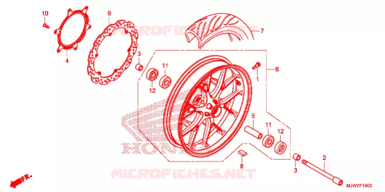 ROUE AVANT Honda MOTO 500 CBR 2016  CBR500RAG