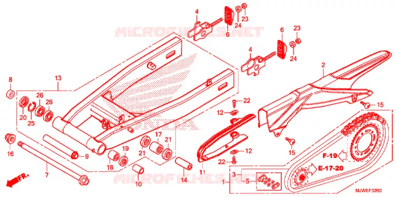 BRAS OSCILLANT Honda MOTO 500 CBR 2016  CBR500RAG