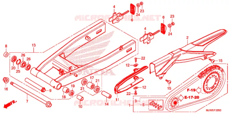 BRAS OSCILLANT Honda MOTO 500 CBR 2016  CBR500RAG