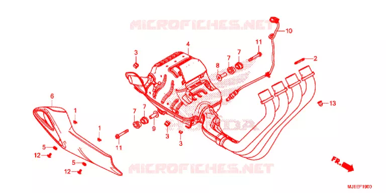 SILENCIEUX D'ECHAPPEMENT Honda MOTO 650 CB 2016  CB650FG