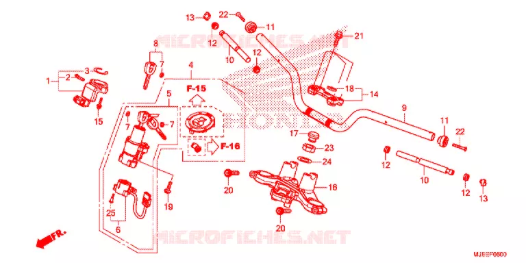 GUIDON - TE DE FOURCHE Honda MOTO 650 CB 2016  CB650FAG