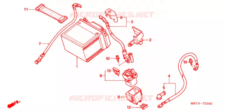BATTERIE Honda MOTO 450 CRF 2005  CRF450X5
