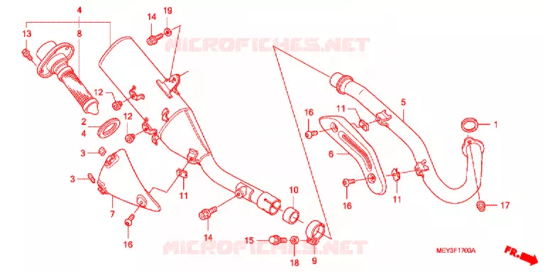 SILENCIEUX D'ECHAPPEMENT Honda MOTO 450 CRF 2006  CRF450X6