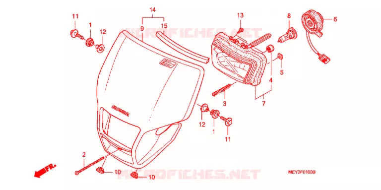 PHARE Honda MOTO 450 CRF 2008  CRF450X8