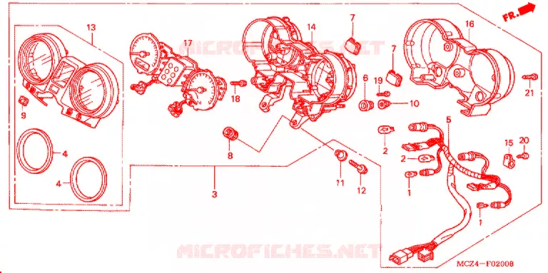 COMPTEUR Honda MOTO 900 HORNET 2007  CB900F7_A