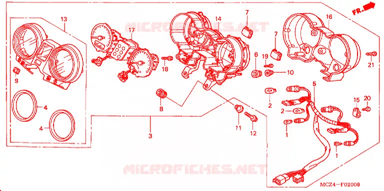 COMPTEUR Honda MOTO 900 HORNET 2007  CB900F7_A