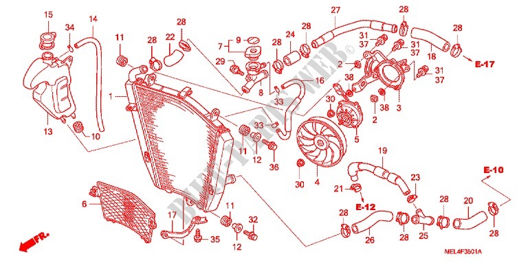 RADIATEUR (CBR1000RR'06,'07) pour Honda CBR 1000 RR 2007