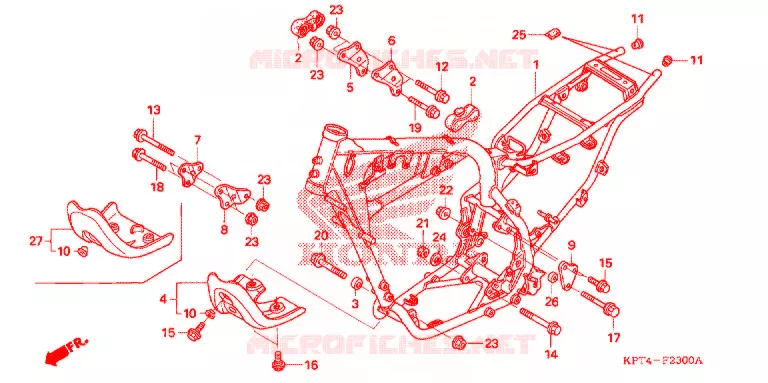 CADRE Honda MOTO 150 CRF 2007  CRF150F7