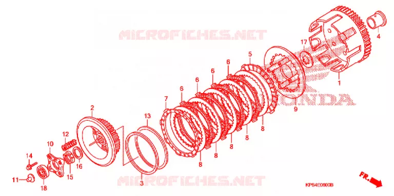 EMBRAYAGE Honda MOTO 230 CRF 2007  CRF230F7