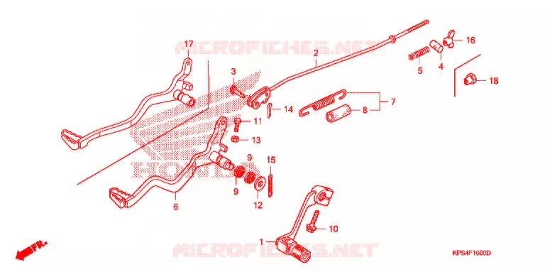 PEDALE Honda MOTO 230 CRF 2007  CRF230F7