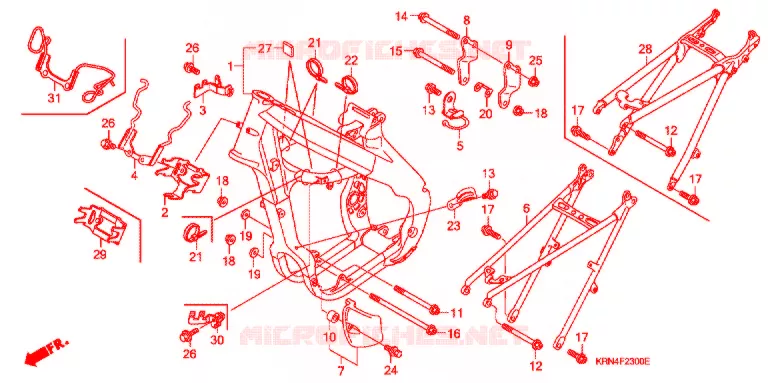 CADRE Honda MOTO 250 CRF 2007  CRF250R7