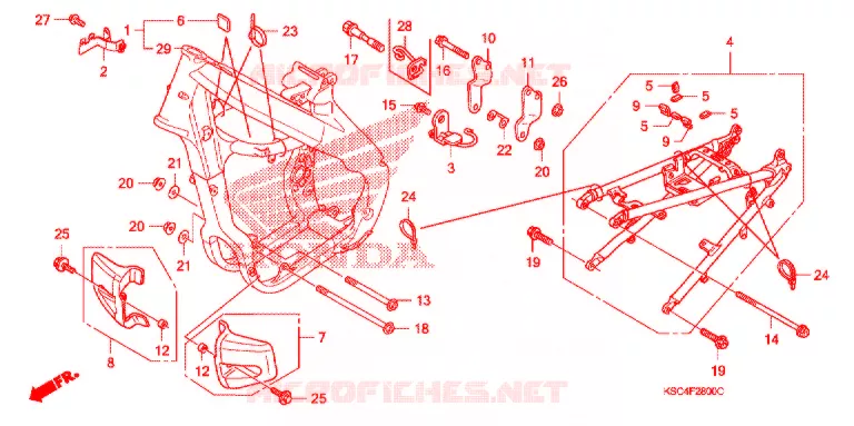 CADRE Honda MOTO 250 CRF 2007  CRF250X7
