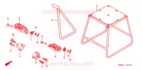 BEQUILLE   REPOSE PIEDS pour Honda CRF 450 R 2007